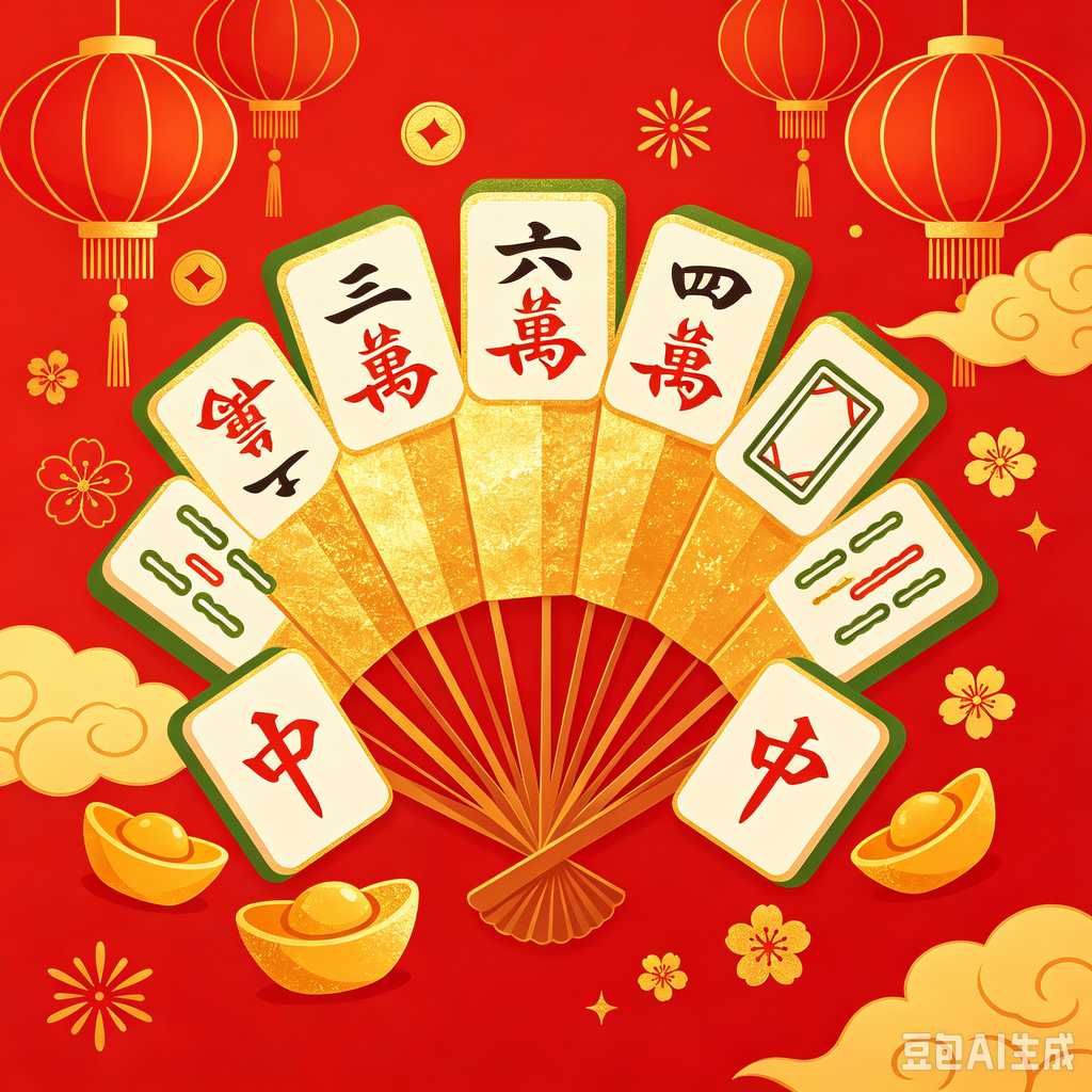 antique style mahjong set