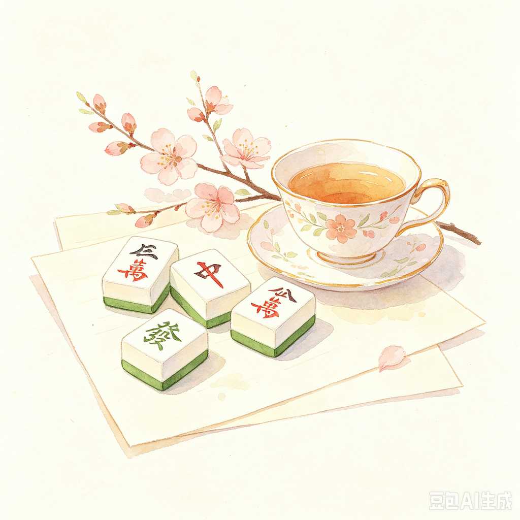 modern color mahjong tiles
